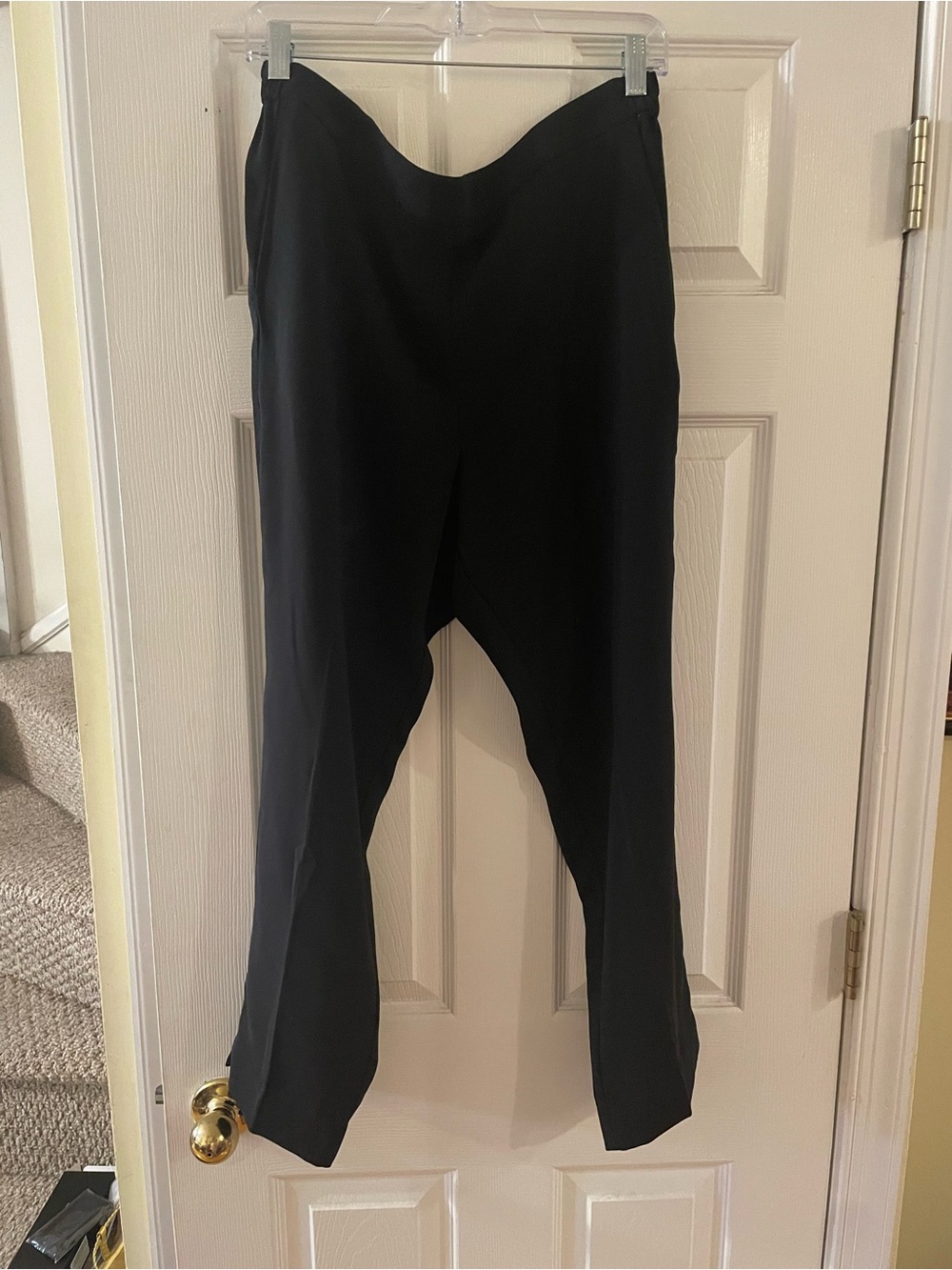 Black Draped High-Waist Pants
